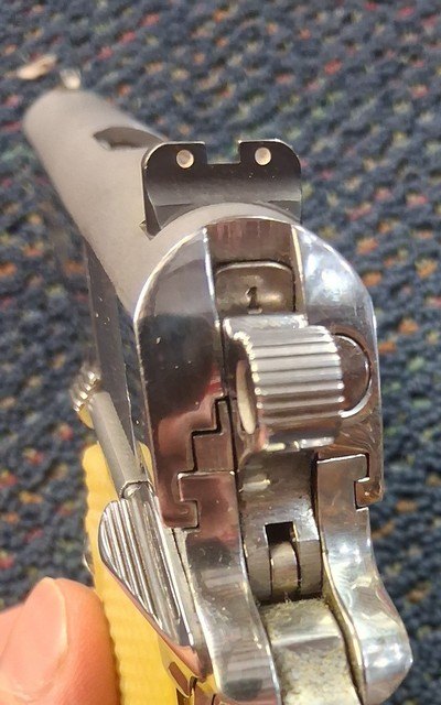 Early Colt Government 1911 10mm Delta Elite Bright Stainless 5in Barrel with Box No Original Grips - Image 5 of 8
