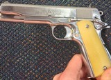 Early Colt Government 1911 10mm Delta Elite Bright Stainless 5in Barrel with Box No Original Grips - Image 6 of 8
