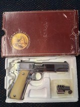 Early Colt Government 1911 10mm Delta Elite Bright Stainless 5in Barrel with Box No Original Grips - Image 1 of 8