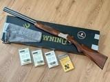Citori Feather Lightning, 20 GA, Over Under, 26" Barrel, Invector-Plus, 2.75", Wood Stock, Blue/Black + EXTRAS - 1 of 12