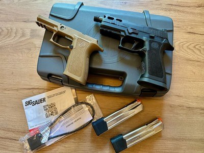 Sig Sauer LE P320 X Carry Tactical Package | 9mm | FDE + Black Grip Bundle | 2 Magpul AMAGs - Image 2 of 8