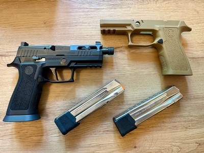Sig Sauer LE P320 X Carry Tactical Package | 9mm | FDE + Black Grip Bundle | 2 Magpul AMAGs - Image 5 of 8