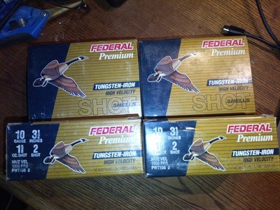 10Ga 3 1/2 1 5/8oz#2 Tungsten-Iron shot (10 x 10round boxes 100 total lot) - Image 1 of 2