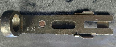 WW2 1941 Johnson Automatic Original Bayonet with leather Scabbard. - Image 6 of 12