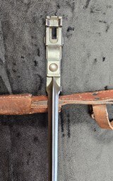 WW2 1941 Johnson Automatic Original Bayonet with leather Scabbard. - Image 8 of 12