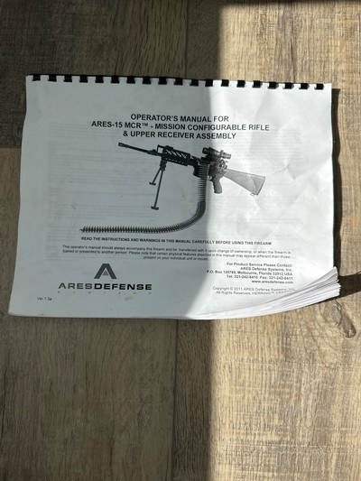 ARES AR-15 MCR - Mission configurable rifle and upper receiver assembly - Image 2 of 7