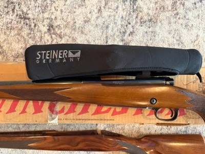 Winchester Model 70 XTR Sporter Magnum Caliber 300 Weatherby Mag., Steiner Germany NightHunter Xtreme 3-15X56 Scope - Image 1 of 4