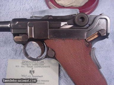 LUGER DWM 1906 COMMERCIAL7.65 MM / 30 CAL - Image 3 of 10