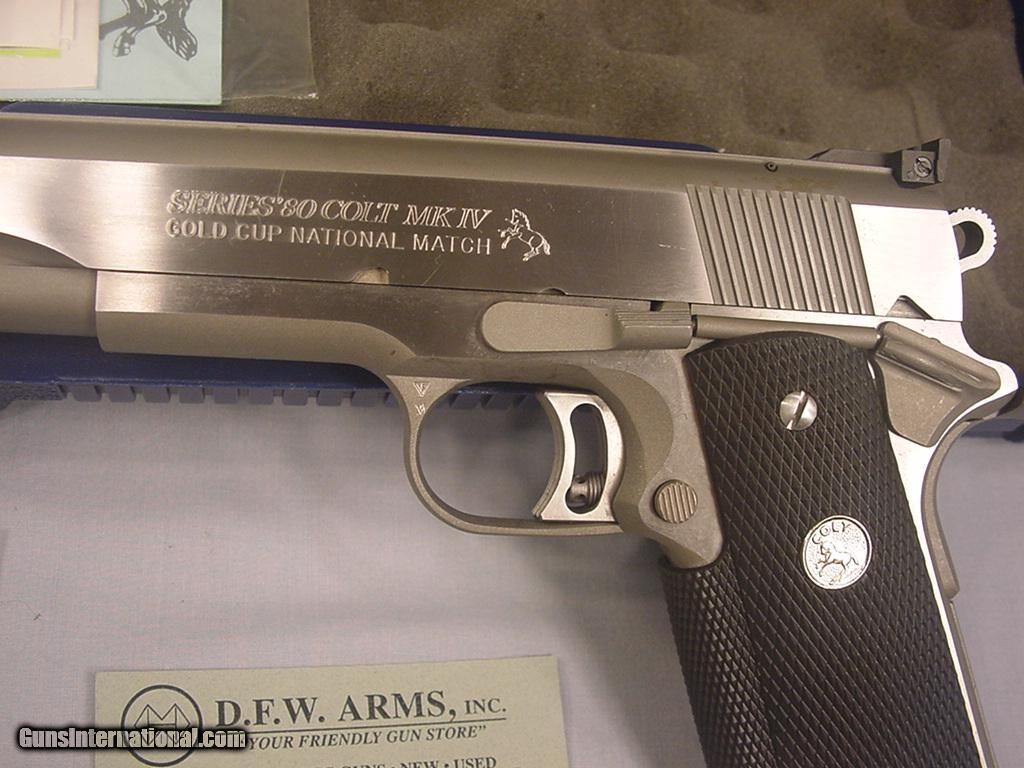 COLT GOLD CUP NATIONAL MATCH STAINLESS STEEL 45 ACP
