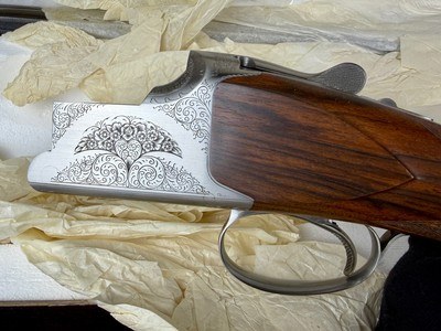 NIB NOS Browning B25 B2 with deep hand signed engraving T. Tricqueneaux - Image 1 of 14