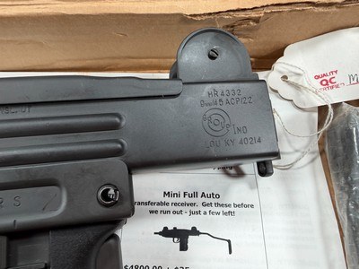 TRANSFERABLE Like New Group Vector Mini Uzi with box EFILE READY - Image 9 of 14