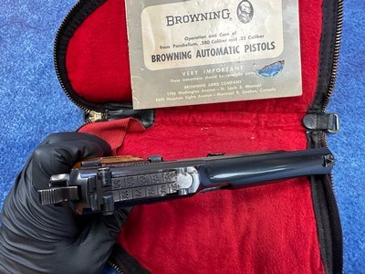 FN Browning Belgium T Series Hi-Power TANGENT with pouch and manual C&R - Image 6 of 10