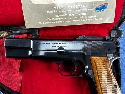FN Browning Belgium T Series Hi-Power TANGENT with pouch and manual C&R - Image 9 of 10
