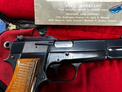 FN Browning Belgium T Series Hi-Power TANGENT with pouch and manual C&R - Image 3 of 10