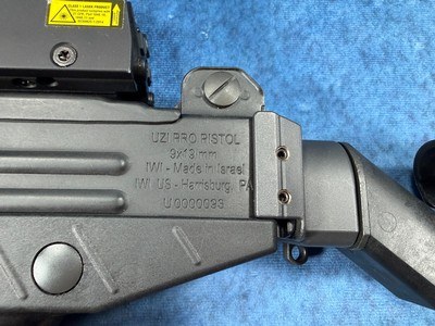 TRANSFERABLE Israeli Weapon Systems (IWI) Uzi Pro SMG EFILE READY - Image 3 of 20
