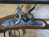 42 Cal English Hunting Flintlock Rifle manufactured by A. Fisher in Fulham, England