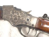 Engraved Stevens special order 44 1/2 rifle in 32/40 - Image 1 of 12