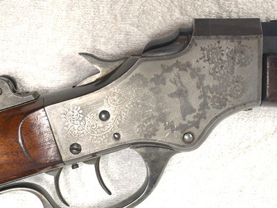 Engraved Stevens special order 44 1/2 rifle in 32/40 - Image 2 of 12
