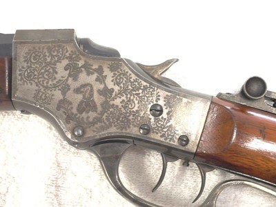 Engraved Stevens special order 44 1/2 rifle in 32/40 - Image 1 of 12