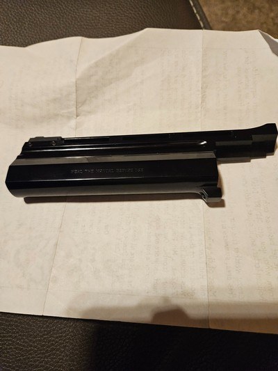 Extremely Rare Factory Mateba 6 Unica 8" Blued .44 Mag Threaded Barrel + Upper Assembly + OEM Compensator - Like New Hunter Upgrade - Image 1 of 15