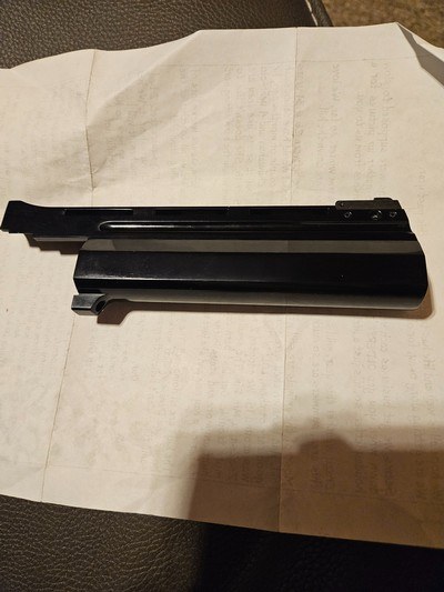 Extremely Rare Factory Mateba 6 Unica 8" Blued .44 Mag Threaded Barrel + Upper Assembly + OEM Compensator - Like New Hunter Upgrade - Image 2 of 15
