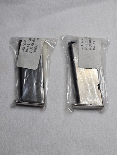 Pair (2) Autauga Arms AUT6M MKII .32 ACP 6 Round Factory Stainless MagazinesNEW in Package