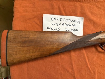 12 ga. Union Armera Model 215 "Orvis Custom", side by side shotgun, 25" barrels, Engraved, Spain - Image 3 of 6