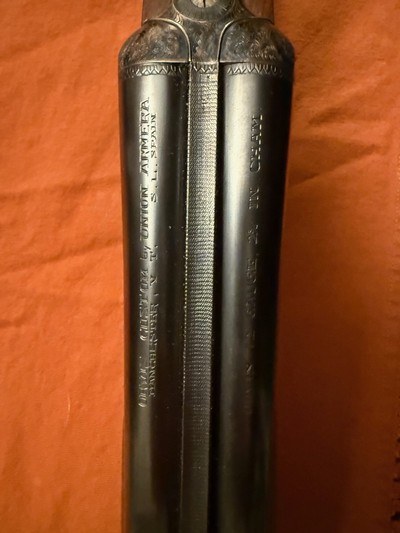 12 ga. Union Armera Model 215 "Orvis Custom", side by side shotgun, 25" barrels, Engraved, Spain - Image 5 of 6