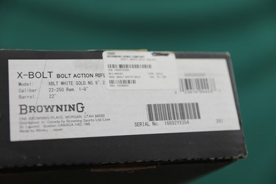 Browning X-Bolt White Gold Medallion 22-250 ANIB Minty - Image 12 of 12