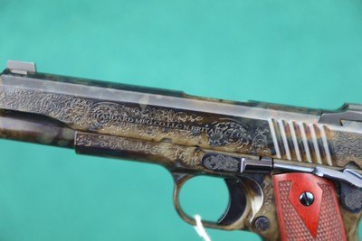 Standard Arms Manufacturing 1911A1 45 ACP case colored engraved ANIB - Image 7 of 10