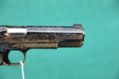 Standard Arms Manufacturing 1911A1 45 ACP case colored engraved ANIB - Image 4 of 10