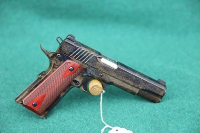 Standard Arms Manufacturing 1911A1 45 ACP case colored engraved ANIB - Image 3 of 10
