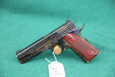 Standard Arms Manufacturing 1911A1 45 ACP case colored engraved ANIB - Image 2 of 10