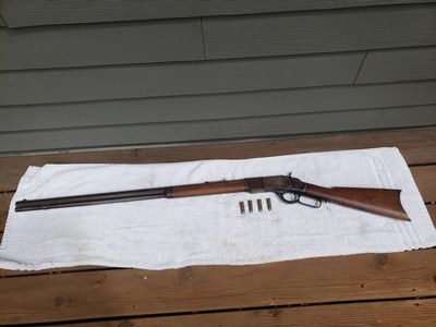 Winchester model 1873 caliber 44 rare 30 inch special order octagon barrel - Image 1 of 15