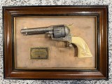 John Wayne Western Commemorative .45 Single Action Replica - Franklin Mint Shadowbox Dixplay