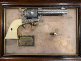 John Wayne Western Commemorative .45 Single Action Replica - Franklin Mint Shadowbox Dixplay - Image 2 of 6