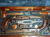 A Fine Cased Pair of 19th Century French Percussion Duelling / Target Pistols – Serial No. 18477 - Image 2 of 12