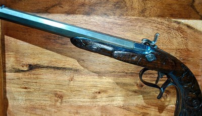 A Fine Cased Pair of 19th Century French Percussion Duelling / Target Pistols – Serial No. 18477 - Image 9 of 12