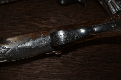A Fine Cased Pair of 19th Century French Percussion Duelling / Target Pistols – Serial No. 18477 - Image 5 of 12