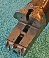Westley Richards DELUXE Drop Lock, Ejector, 12 ga. 2 3/4", 27 bls. Hinged Floorplate, Excellent Plus - 21 of 25