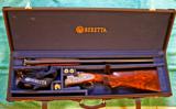 Beretta SO5EELL, 12 ga, 28"bls, Hand-detachable Sidelocks, Briley Chokes, Master Engraver., As NEW - 1 of 19