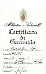 Abbiatico & Salvinelli (Famars) "Excalibur BL Extra" L.Sabatti engraved, 12 ga. 5 Briley Chokes -- near Mint - 25 of 25