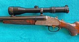 Krieghoff Neptun Primus Hand-detachable Sidelock Drilling 12 x 12 x 7x65r w/ .222 Rem insert bl., S&B 3-12x42 scope in claw mts., Cased - 14 of 23