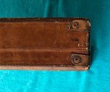 Reconstituted Leather - 2-barrel set Shotgun Gun Case, Extra Long, Very Good Condition - 6 of 9