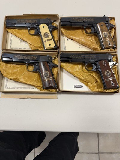 Colt World War I Commemorative four gun set - Model 1911 45 ACP Pistol - New in box - Matching Serial Numbers - Image 1 of 3