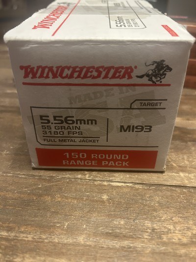 Winchester 5.56mm 55 gr MI93 150 Round Pack - Image 1 of 2