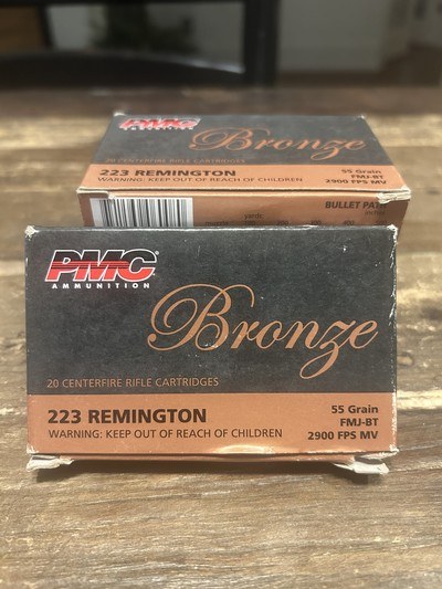 Fiocchi and PMC Bronze 223 Remington 55gr FMJ-BT - Image 2 of 3