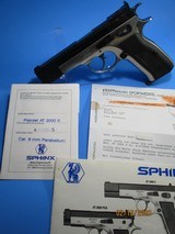 Rare, Swiss made SPHINX AT2000S cal 9mm Para, dual-tone pistol - 1 of 11