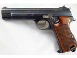 Rare, Swiss made SIG P210-49/HTK early, high polish Danish army pistol w. wooden grips - 2 of 13