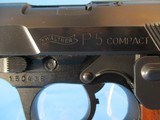 Very rare, early Walther P5 "COMPACT" 9mmP pistol in almost new condition with NILL stippled grips & thumb rest in original box - 4 of 9